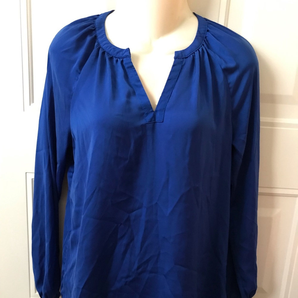 Blue satiny shirt